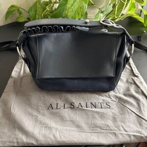 All Saints Maya Suede Soft Clutch